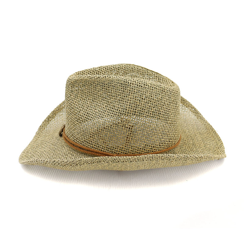 Adjustable Strap Cowboy Sun Straw Hat