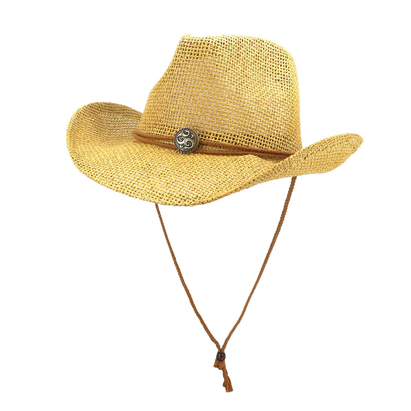 Pang-adultong Sun Straw Western Cowboy Hat