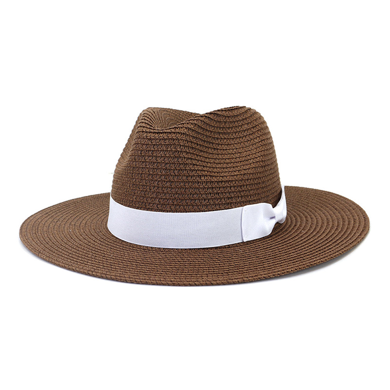 Custom na Logo Ribbon sa Fedora Straw Hat