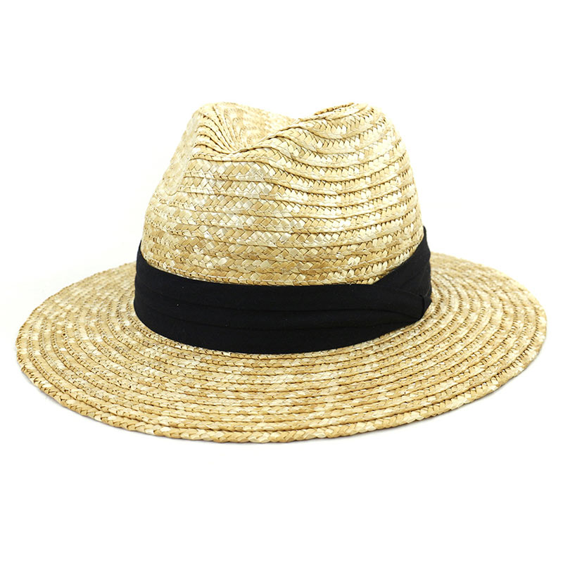 Custom na Likas na Wheat Straw Fedora Hat