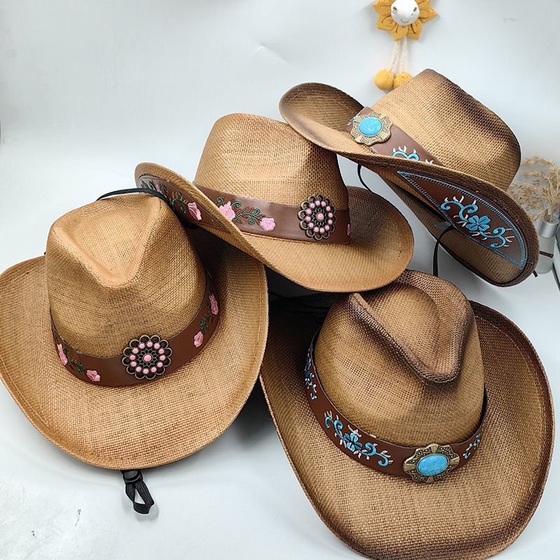 Factory Synthetic West Straw Hats