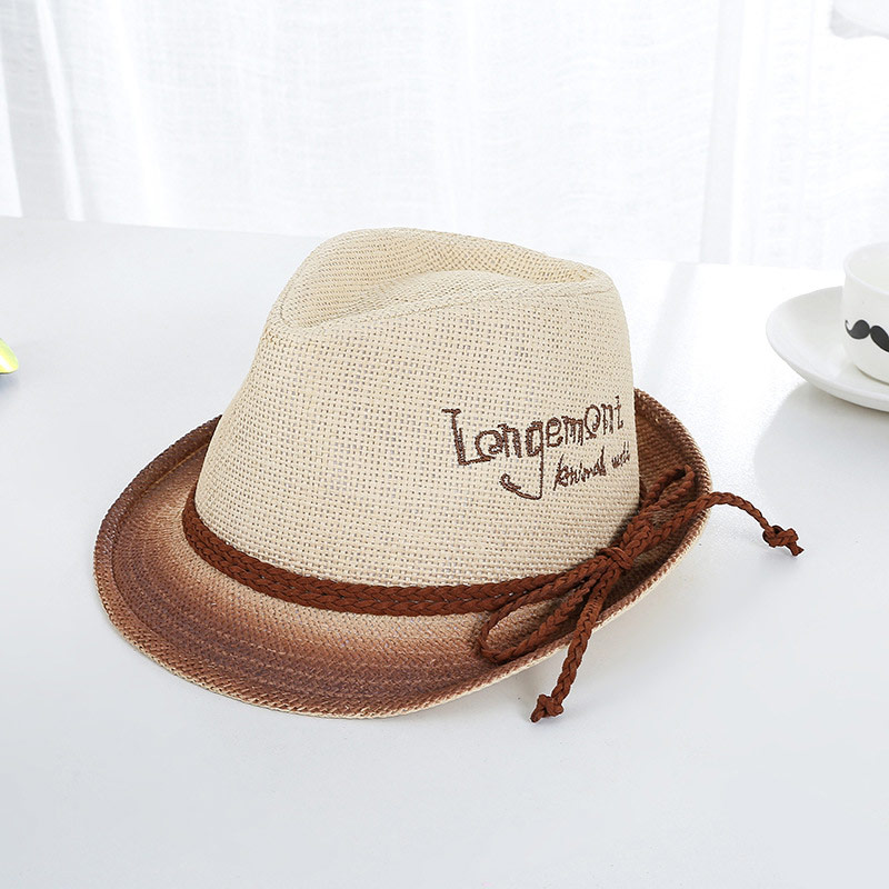 Pinakabagong Design Embroidery Logo Trilby Straw Hat