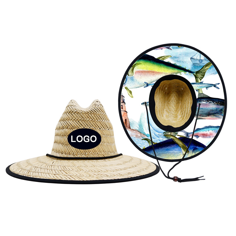 Mens fishing straw hat