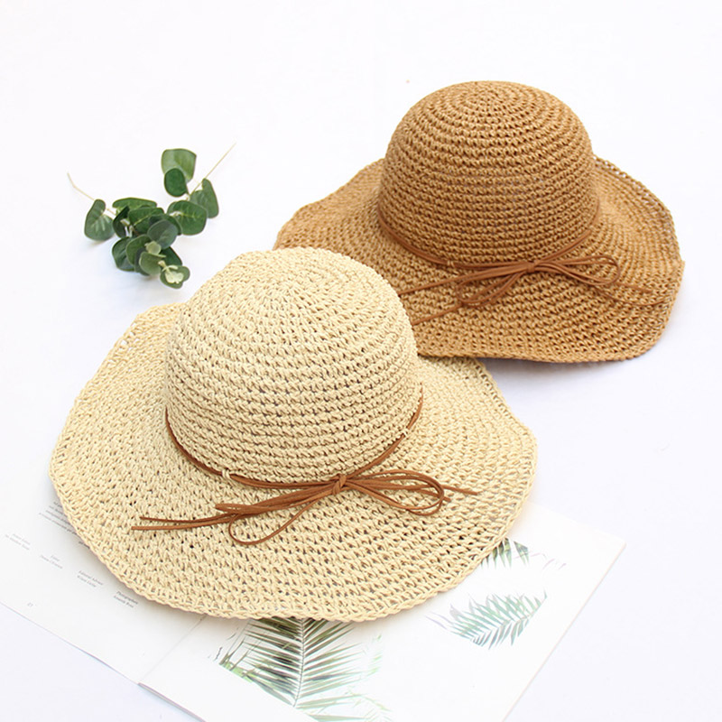 Outdoor Crochet Knitted Floppy Sun Hat para sa mga Babae