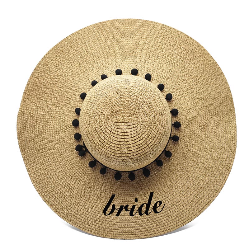 Personalized na Honeymoon Bride Ladys Floppy Sun Hat