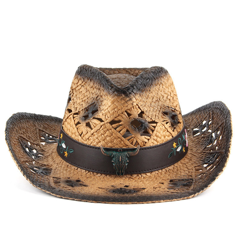 Mga Retro Mens Cowboy Straw Hat